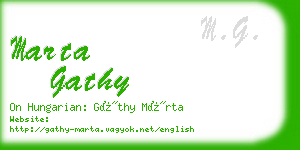 marta gathy business card